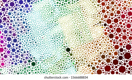 Geometric design. Halftone geometric design with a set of colorful abstract rhombuses. Multicolor, rainbow vector layout with lines, rectangles. Decorative design.