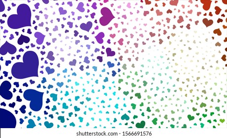 Geometric design. Halftone geometric design with a set of colorful abstract rhombuses. Multicolor, rainbow vector layout with lines, rectangles. Decorative design.