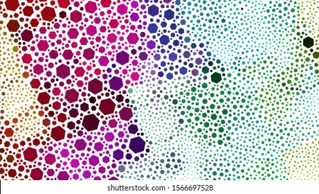 Geometric design. Halftone geometric design with a set of colorful abstract rhombuses. Multicolor, rainbow vector layout with lines, rectangles. Decorative design.