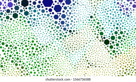Geometric design. Halftone geometric design with a set of colorful abstract rhombuses. Multicolor, rainbow vector layout with lines, rectangles. Decorative design.