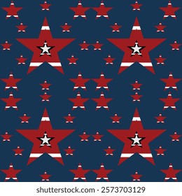 geometric design with high contrast Seamless flag American style embroidery, stars, 
Design carpets, covers, wallpaper, wrapping paper, bags, cloth, clothing.
