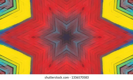 Geometric design, Isometric mosaic of a vector kaleidoscope, abstract Mosaic Background, colorful Futuristic isometric Background, geometric Triangular Pattern. Mosaic texture. EPS 10 Vector