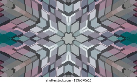 Geometric design, Isometric mosaic of a vector kaleidoscope, abstract Mosaic Background, colorful Futuristic isometric Background, geometric Triangular Pattern. Mosaic texture. EPS 10 Vector
