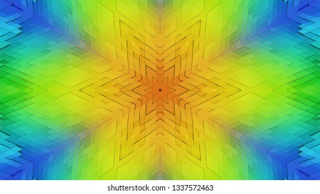 Geometric design, Isometric mosaic of a vector kaleidoscope, abstract Mosaic Background, colorful Futuristic isometric Background, geometric Triangular Pattern. Mosaic texture. EPS 10 Vector