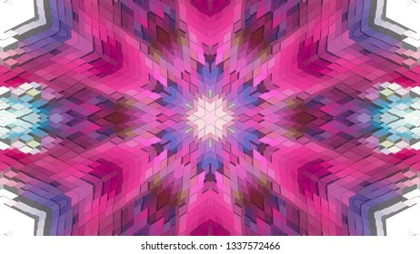 Geometric design, Isometric mosaic of a vector kaleidoscope, abstract Mosaic Background, colorful Futuristic isometric Background, geometric Triangular Pattern. Mosaic texture. EPS 10 Vector