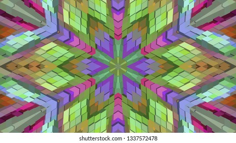 Geometric design, Isometric mosaic of a vector kaleidoscope, abstract Mosaic Background, colorful Futuristic isometric Background, geometric Triangular Pattern. Mosaic texture. EPS 10 Vector