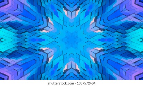 Geometric design, Isometric mosaic of a vector kaleidoscope, abstract Mosaic Background, colorful Futuristic isometric Background, geometric Triangular Pattern. Mosaic texture. EPS 10 Vector