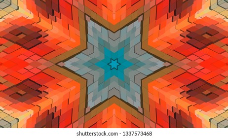 Geometric design, Isometric mosaic of a vector kaleidoscope, abstract Mosaic Background, colorful Futuristic isometric Background, geometric Triangular Pattern. Mosaic texture. EPS 10 Vector