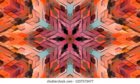 Geometric design, Isometric mosaic of a vector kaleidoscope, abstract Mosaic Background, colorful Futuristic isometric Background, geometric Triangular Pattern. Mosaic texture. EPS 10 Vector