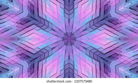 Geometric design, Isometric mosaic of a vector kaleidoscope, abstract Mosaic Background, colorful Futuristic isometric Background, geometric Triangular Pattern. Mosaic texture. EPS 10 Vector