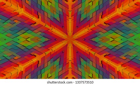 Geometric design, Isometric mosaic of a vector kaleidoscope, abstract Mosaic Background, colorful Futuristic isometric Background, geometric Triangular Pattern. Mosaic texture. EPS 10 Vector