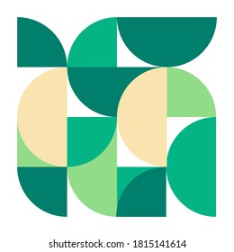 Geometric design, with kiwi colour concept