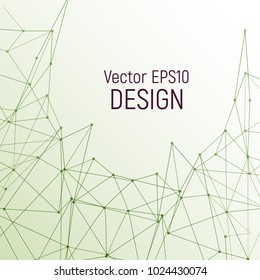 Geometric design. The lattice points. Futuristic vector illustration. Business and science.