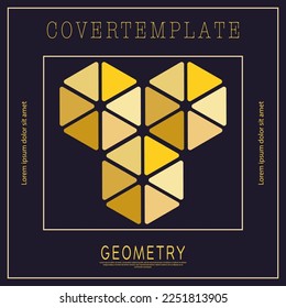 Geometric design. Layout of a poster, banner, poster, cover or postcard. The idea of corporate style. Layout of the interior, prints and decorations. Layout for creative design
