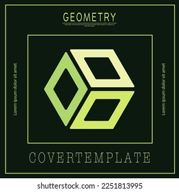 Geometric design. Layout of a poster, banner, poster, cover or postcard. The idea of corporate style. Layout of the interior, prints and decorations. Layout for creative design
