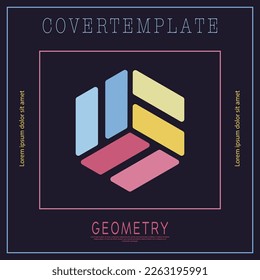Geometric design. Layout of a poster, banner, poster, cover or postcard. The idea of corporate style. Layout of the interior, prints and decorations. Layout for creative design
