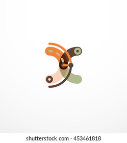 Letras de diseño geométrico. Icono mínimo