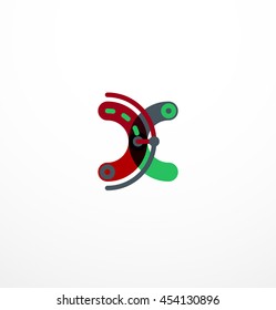 Letras de diseño geométrico. Icono mínimo