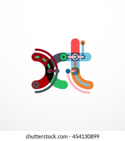 Letras de diseño geométrico. Icono mínimo