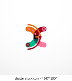 Letras de diseño geométrico. Icono mínimo