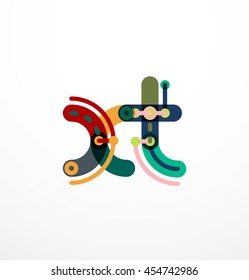 Letras de diseño geométrico. Icono mínimo