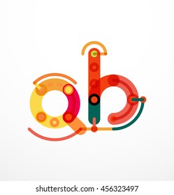 Geometrische Designbuchstaben. Minimales Symbol