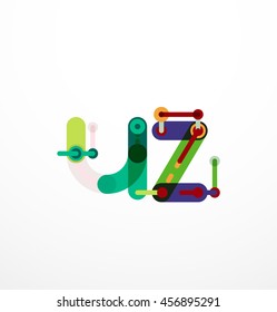 Geometric design letters. Minimal icon