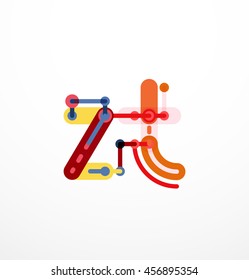 Geometric design letters. Minimal icon
