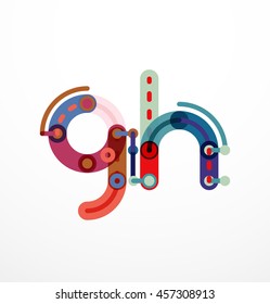 Geometric design letters. Minimal icon