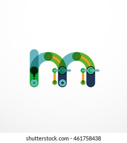 Letras de diseño geométrico. Icono mínimo