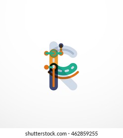 Letras de diseño geométrico. Icono mínimo