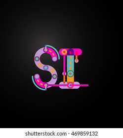 Geometric design letters. Minimal icon