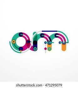 Geometric design letters. Minimal icon