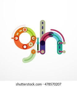 Letras de diseño geométrico. Icono mínimo