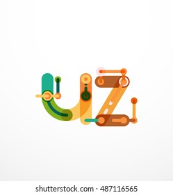 Letras de diseño geométrico. Icono mínimo