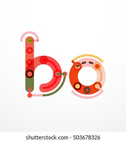 Geometric design letters. Minimal icon
