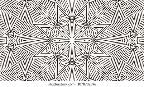 Geometric design. Lines of different thicknesses. Linear, abstract, geometric composition. Mosaic vector kaleidoscope, abstract background, futuristic background, geometric pattern, eps 10