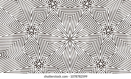 Geometric design. Lines of different thicknesses. Linear, abstract, geometric composition. Mosaic vector kaleidoscope, abstract background, futuristic background, geometric pattern, eps 10