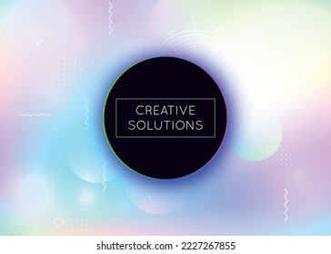 Geometric Design. Magic Business Composition. Hologram Texture. Space Vector. Summer Dots. Vibrant Flyer. Blue Light Fluid. Rainbow Background. Purple Geometric Design