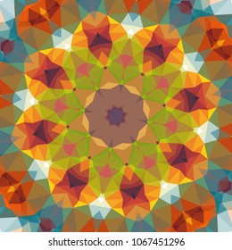 Geometric design, Mosaic of a vector kaleidoscope, abstract Mosaic Background, colorful Futuristic Background, geometric Triangular Pattern, EPS 10 Vector illustration.