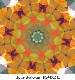 Geometric design, Mosaic of a vector kaleidoscope, abstract Mosaic Background, colorful Futuristic Background, geometric Triangular Pattern, EPS 10 Vector illustration.