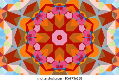 Geometric design, Mosaic of a vector kaleidoscope, abstract Mosaic Background, colorful Futuristic Background, geometric Triangular Pattern, EPS 10 Vector illustration.