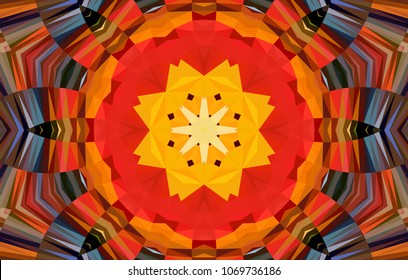 Geometric design, Mosaic of a vector kaleidoscope, abstract Mosaic Background, colorful Futuristic Background, geometric Triangular Pattern, EPS 10 Vector illustration.