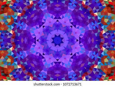 Geometric design, Mosaic of a vector kaleidoscope, abstract Mosaic Background, colorful Futuristic Background, geometric Triangular Pattern, EPS 10 Vector illustration.