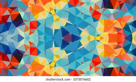 Geometric design, Mosaic of a vector kaleidoscope, abstract Mosaic Background, colorful Futuristic Background, geometric Triangular Pattern, EPS 10 Vector illustration.