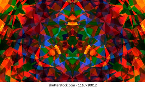 Geometric design, Mosaic of a vector kaleidoscope, abstract Mosaic Background, colorful Futuristic Background, geometric Triangular Pattern. Mosaic texture. Stained glass effect. EPS 10 Vector