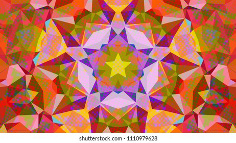 Geometric design, Mosaic of a vector kaleidoscope, abstract Mosaic Background, colorful Futuristic Background, geometric Triangular Pattern. Mosaic texture. Stained glass effect. EPS 10 Vector