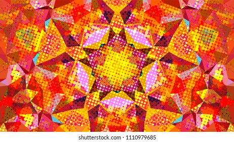Geometric design, Mosaic of a vector kaleidoscope, abstract Mosaic Background, colorful Futuristic Background, geometric Triangular Pattern. Mosaic texture. Stained glass effect. EPS 10 Vector