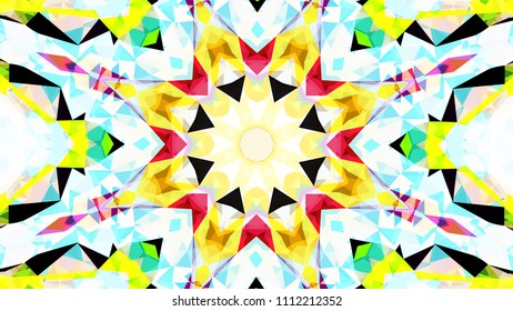 Geometric design, Mosaic of a vector kaleidoscope, abstract Mosaic Background, colorful Futuristic Background, geometric Triangular Pattern. Mosaic texture. Stained glass effect. EPS 10 Vector