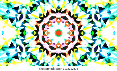 Geometric design, Mosaic of a vector kaleidoscope, abstract Mosaic Background, colorful Futuristic Background, geometric Triangular Pattern. Mosaic texture. Stained glass effect. EPS 10 Vector